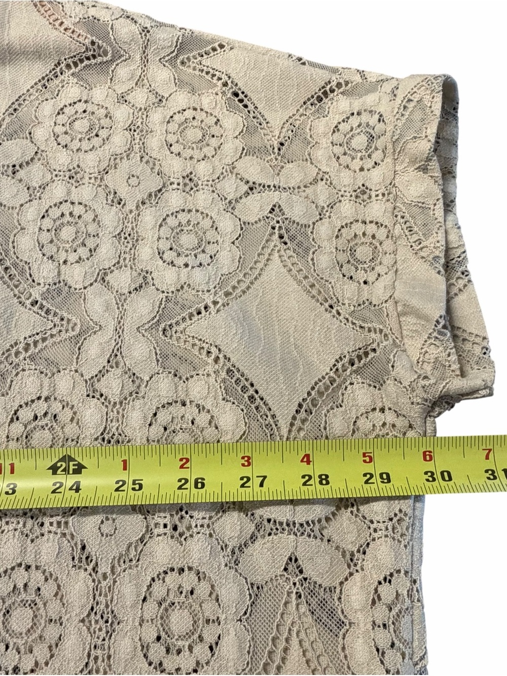 Easel Womens Boho Lace Tunic Top Size L Beachy Coastal Grandma Cottage Oversized - Picture 4 of 7